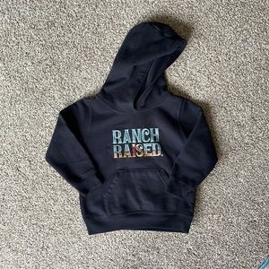 Black “Ranch Raised” Sweatshirt 4T